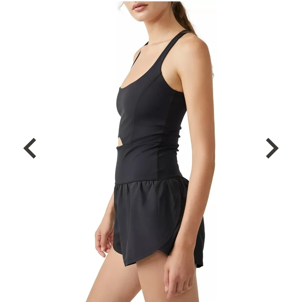 FP Movement by Free People Black Romper Athletic Shorts XS